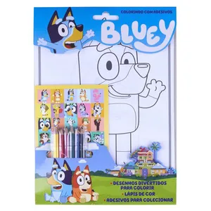 Livro Infantil Bluey Colorindo com Adesivos Online Editora 32467