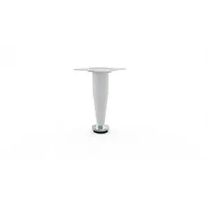 Kit Pé de Gabinete Cônico Indart Metal Branco Quadrado 100mm - 1 Unidade 2170101
