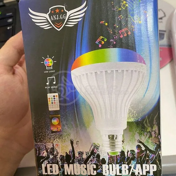 Lâmpada Led 12W E27 Rgb Colorida Com Caixa De Som
