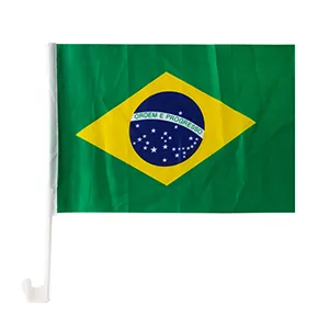 Bandeira Brasil Poliéster Com Haste Fixadora 29,5x44cm - bee