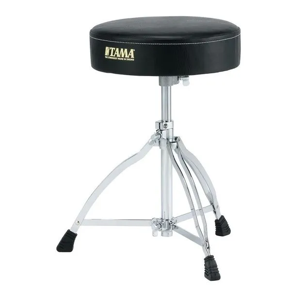 Banco para Bateria Tama HT130 Assento Redondo com Ferragens Duplas e Ajuste de Altura Tama Drums Banco para Bateria Tama HT130 Assento Redondo Ferragens Duplas Tama Drums