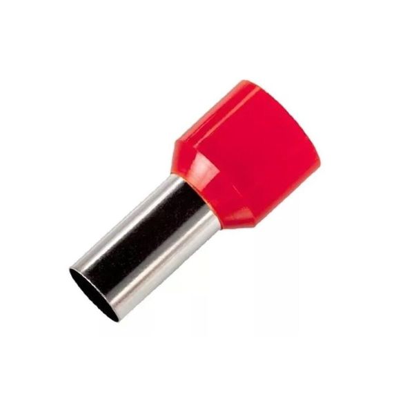 Terminal Ilhós Pré-Isolado Simples Para Cabo 10,0Mm² Vermelho 100 Peças