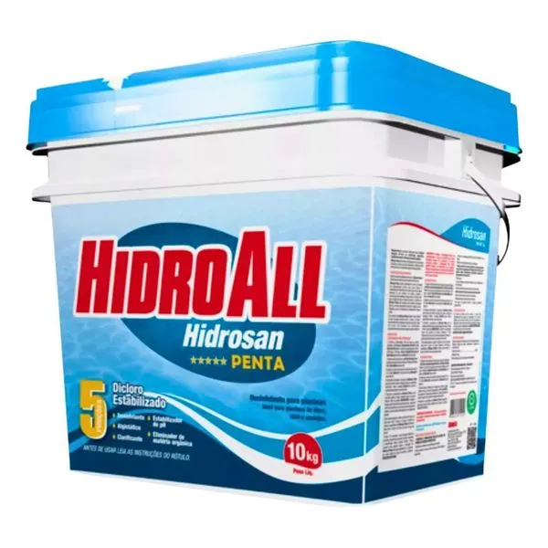 Cloro Hidroall Hidrosan Penta Multiação 10kg