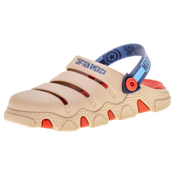 Babuche Infantil Marvel New Hit Grendene Kids - 22983 BEGE/VERMELHO 28