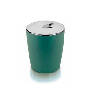 Lixeira 5L de plástico menta Cromo Vitra OU