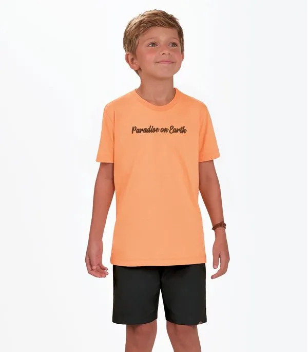 Conjunto Camiseta com Bermuda Menino Trick Nick Laranja 4