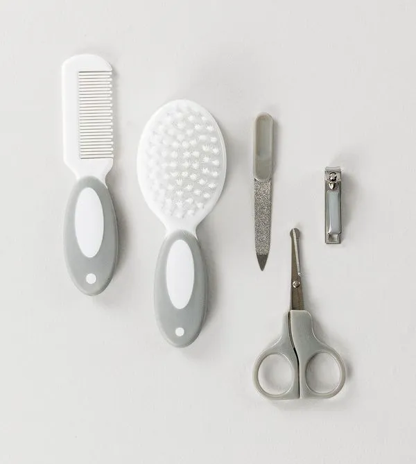 Kit Cuidados Bebê Cabelos e Unhas Twibex Cinza