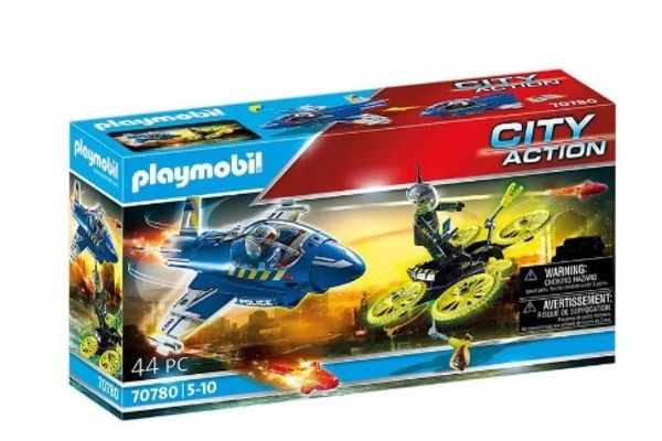 Playmobil City Action - Jato Da Polícia Com Drone 70780
