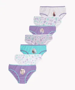kit de 7 calcinhas infantis frozen multicor 12