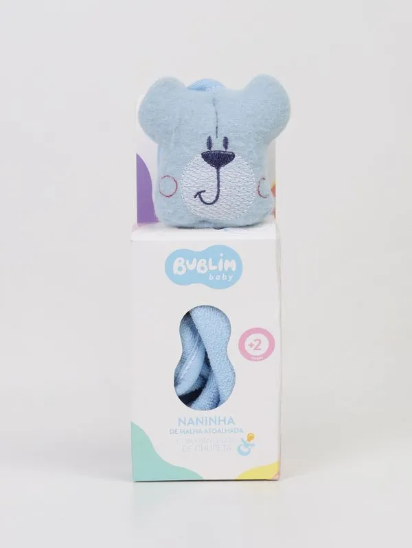 Naninha Atoalhada Com Pelúcia Infantil Para Bebê - AZUL