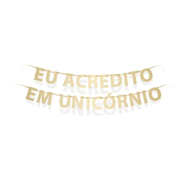 Acessórios para Festa - Faixa Decorativa - Frase Unicórnio - Cromus