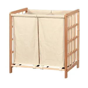 Cesto de Roupa Wood Le Duplo Madeira