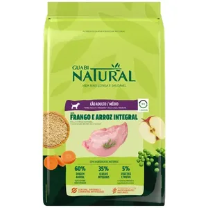 Ração Guabi Natural Cães Adultos Médio Frango e Arroz 12 kg