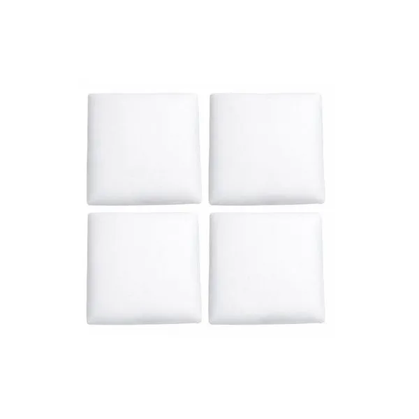 Assento Cadeira Estofado Banco-banqueta 30cm Em Corino 4 Uni branco