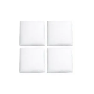 Assento Cadeira Estofado Banco-banqueta 30cm Em Corino 4 Uni branco
