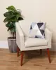 Almofada Suede 40cm x 40cm Estampa Geométrica Azul UN