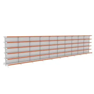 Kit 10 Módulos De Gôndolas Centro 2,02 Fit40 Amapá Expositor Branco