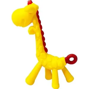 Brinquedo Girafinha de Silicone Amarelo com Texturas Alívio na Gengiva Livre de BPA Toy Mix Brinquedo Girafinha de Silicone Amarelo Livre de BPA Toy Mix