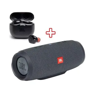Kit Caixa de Som JBL Charge Essential + Fone de Ouvido sem Fio JBL Tune 125 TWS