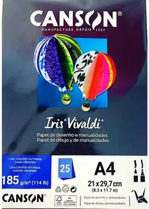 Bloco Desenho A4 25 Folhas 185g Preto Canson
