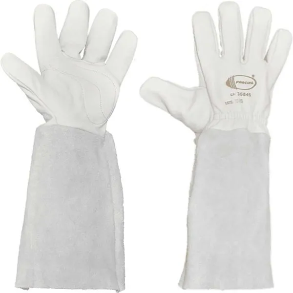 Luva vaqueta para solda argônio punho raspa 15 cm 1-29 - PROCIPA