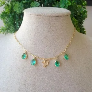 Chocker Gota +pingente Espirito Santo Banhado A Ouro 18k