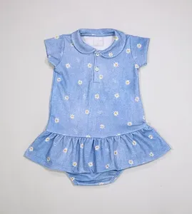 Vestido Florido - 251461 De 6 meses a 3 anos Azul - 1