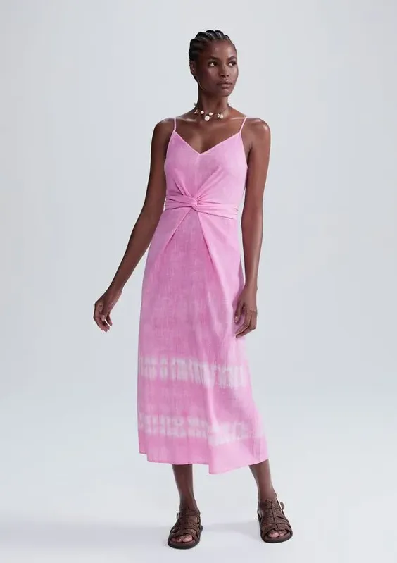 Vestido Midi Tie Dye - Rosa G