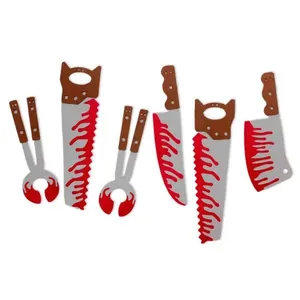 Faixa Decorativa Halloween Ferarmentas Com Sangue Eva