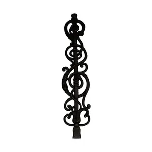 Grade em Ferro Fundido Espada Reta para Sacada Varanda e Jardim Preto Decorativo Fundição Alfa Grade em Ferro Fundido Espada Reta para Sacada e Varanda Preto Fundição Alfa