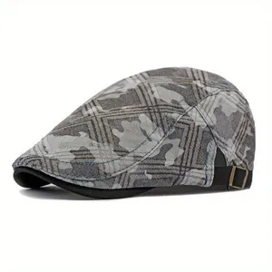 Boina De Camuflagem Inspirada Em Vintage , Algodão Respirável Cinza