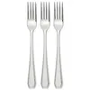 Conjunto de Garfos para Sobremesa Euro Home Chanfrados Inox - 3 Peças
