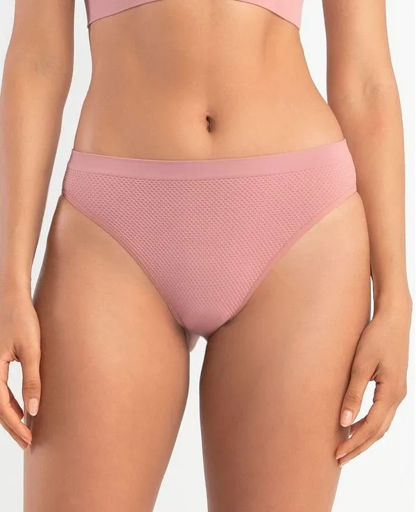 CALCINHA BIQUÍNI MICROFIBRA SEM COSTURA TEXTURAS ROSÉ GG