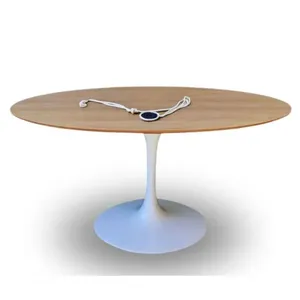 Mesa De Jantar Tulipa Saarinen Redonda 160x90cm Tampo Cor Jade