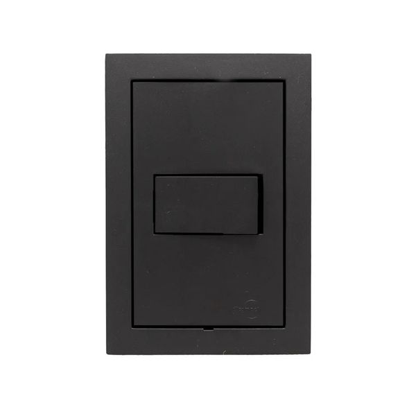 Conjunto 4X2 1 Interruptor Simples Preto Fosco Ekron Dicompel