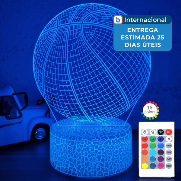 Luminária Ichony 3D Basquete A-MBI