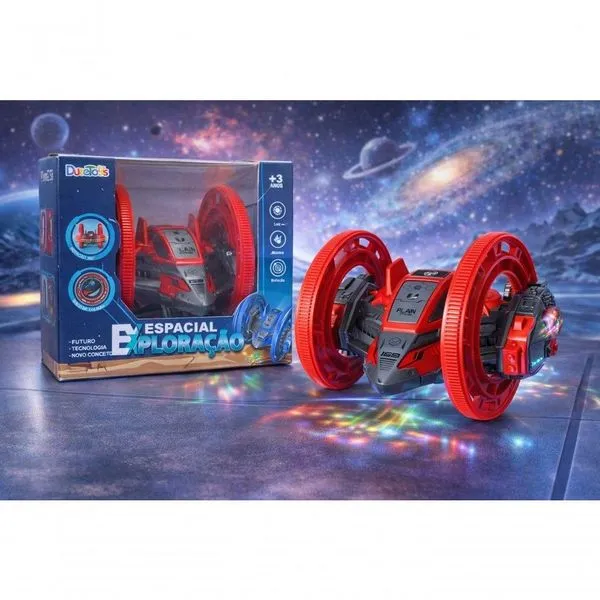 Carrinho Elétrico Infantil Espacial Exploração Rotação 360 graus Luz e Música Bate e Volta Dute Brasil Carrinho Elétrico Infantil Espacial Exploração Rotação 360 graus Luz e Música Dute Brasil