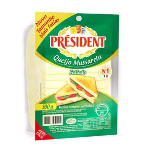 Queijo Mussarela Président Fatiado 300g