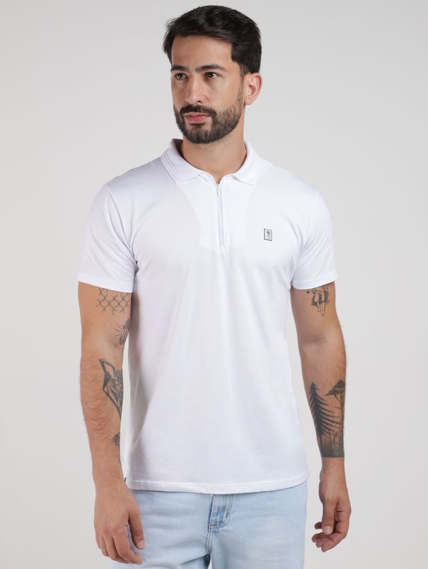 Polo Malha Manga Curta No Stress Masculina BRANCO G