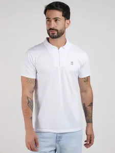 Polo Malha Manga Curta No Stress Masculina BRANCO G
