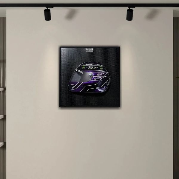 Quadro 3D Decorativo Helmet Capacete F1 50X50 LH 2019 G53 - Gran Belo