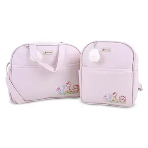 Kit Bolsa Maternidade MappYng Safari 2 Peças Rosa (MP)