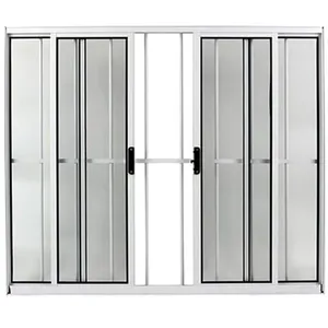 Vitrô Correr 4 Folhas Com Grade Branco 100 x 120 - FACCE VITRO CORRER 4FL 100X120 COM GRADE BR FACCE
