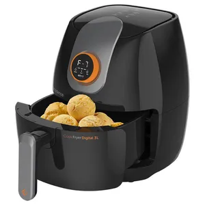 Fritadeira Air Fry 3L Cadence Contrast Cook Fryer Digital FRT526 Preta 220V