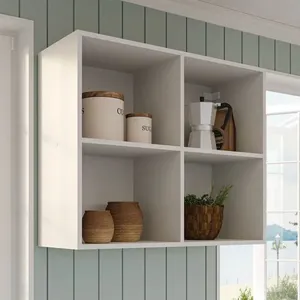 Armário Aéreo Nicho 80cm Marselha Cabecasa Madeiraoriginals Branco Branco