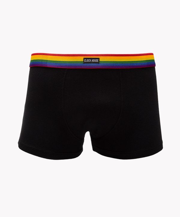 cueca boxer de algodão pride preta P