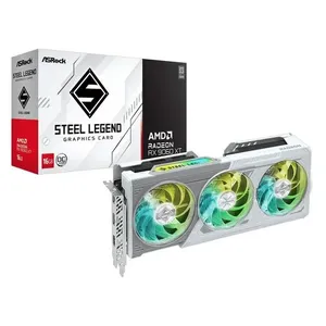 Placa de Vídeo Radeon RX 9060 XT Steel Legend OC 16GB GDDR6 128-bit PCI Express 5.0 X16 Asrock Placa de Vídeo Radeon RX 9060 XT Steel Legend OC 16GB GDDR6 Asrock