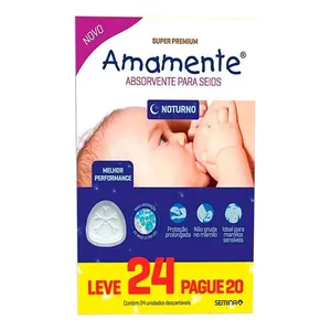 Absorvente Para Seios Amamente Leve 24 Unidades