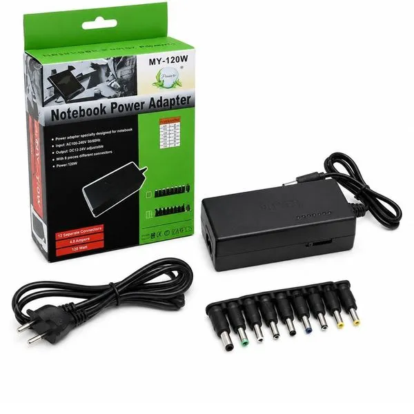 Carregador de Notebook Bivolt Saída Ajustável 12V a 24V 120W com Proteção e Led Indicador MDM Carregador de Notebook Bivolt 12V a 24V 120W com Proteção Contra Sobrecarga MDM