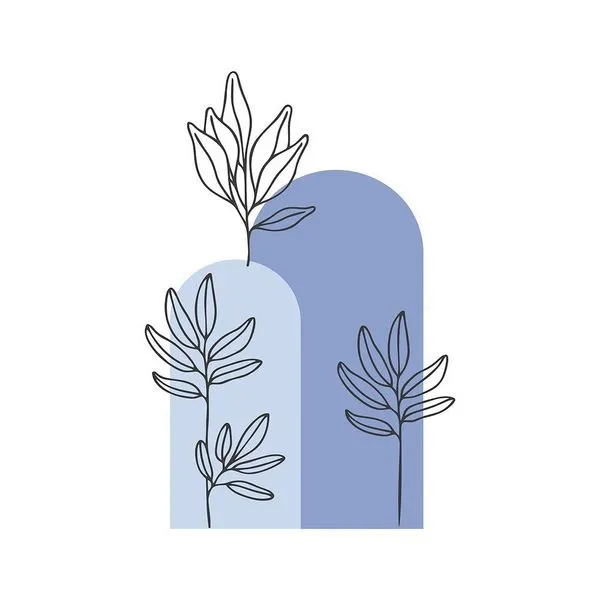 Adesivo Decorativo Parede Folhagem Azul em Vinil com Recorte Eletrônico 64,9x95cm Teu Adesivo Adesivo Decorativo Folhagem Azul em Vinil 64,9x95cm Teu Adesivo